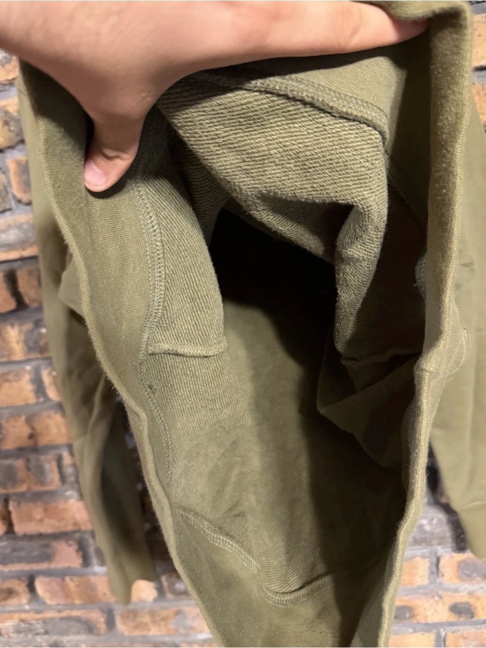 Wies-Made Mens Shawl Collar Sweatshirt Natural Cotton Made in USA Size Large - Picture 4 of 7